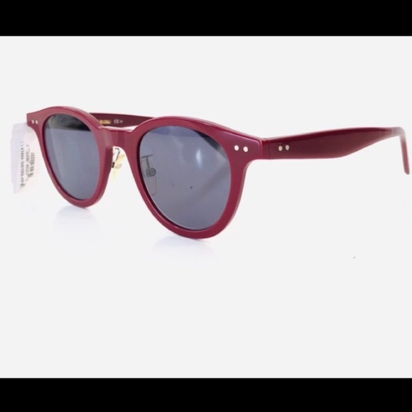 Celine Acetate round sunglasses in Maroon - Picture 2 of 2